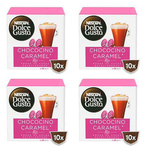 Kit 4cx Chococino Caramel Cápsula Nescafé Dolce Gusto