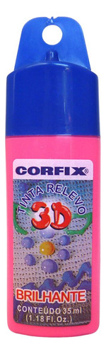 Tinta Relevo 3d Brilhante Corfix 341 Rosa 35ml