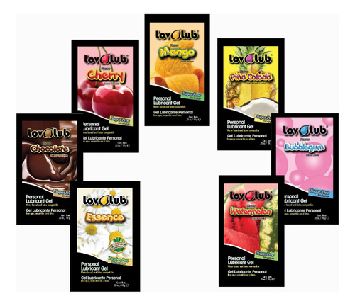 Sobre De Lubricante Lov Lub Sabor Chocolate Base Agua 10g Mango