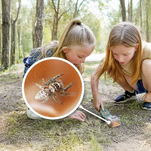 Herramienta De Captura De Insectos Con Lupa – Atrapa Y Libera Bichos De Forma Segura Y Humana. Lente De Aumento 5x, Material PP Ligero E Irrompible. Ideal Para Exploraciones Al Aire Libre Y Aprendizaje.