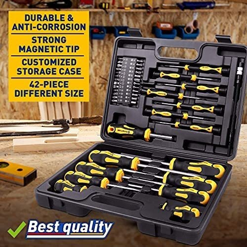 Set D/destornilladores Amartisan 42 En 1 C/estuche - Negro