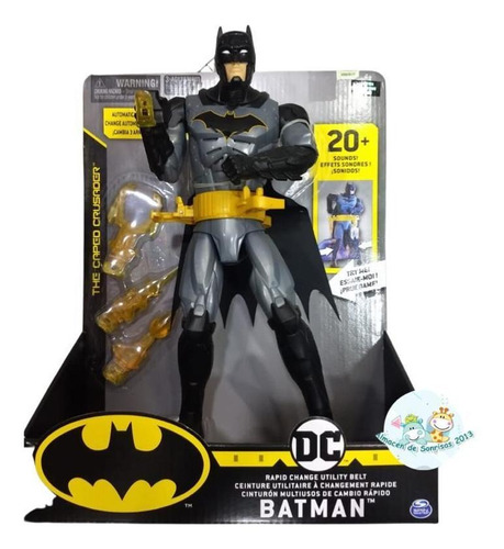 Figura Muñeco Batman Deluxe Cinturón Dc Articulado 30cm