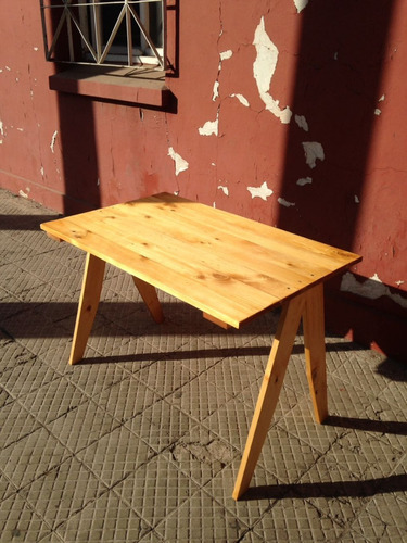 Escritorio De Madera Diseño Único 100% Madera