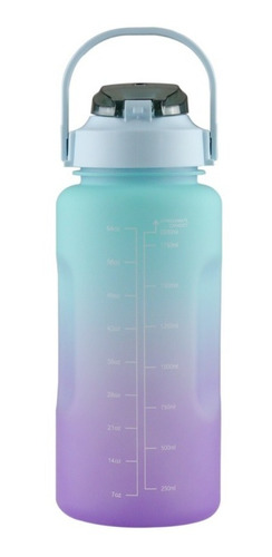 Imagen 10 de 10 de Botella De Agua Motivadora 2 Litros Con Marcador De Tiempo