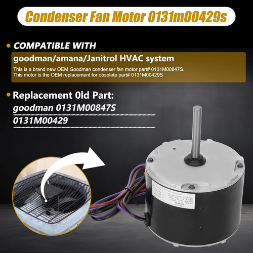 0131m00429s Motor De Repuesto Goodman 0131m00847s, Compatibl