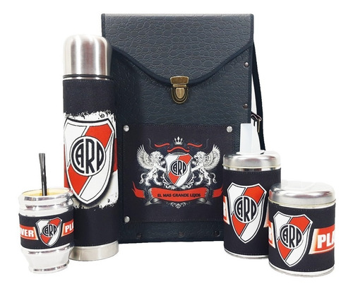 Set Matero Equipo Kit De Mate, River Plate M2, Pb, Marbry