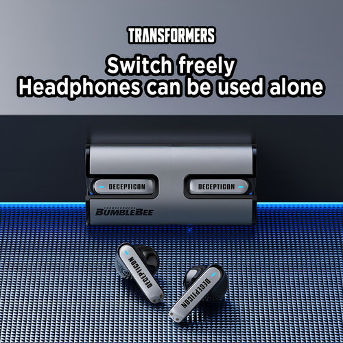 Fones de ouvido intra-auriculares para jogos sem fio Transformers TF-T02 TF-T02 vermelhos com luz LED
