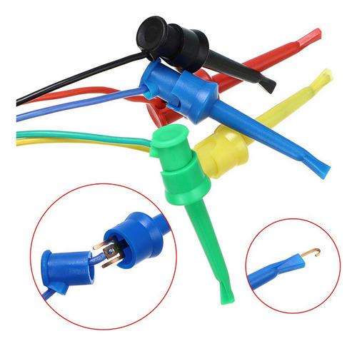 10 Clips De Gancho De Prueba De Doble Cable For Prueba Eléc