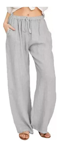 Pantalone Casuales Holgados De Lino Algodón De Talla Grande