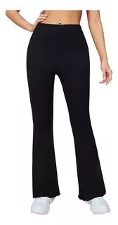 Pantalones Mujer Dama Acampanados Casual Pants Elegante Moda