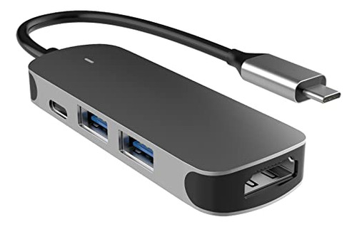 Adaptador Multipuerto Usb C Hub, Hub Usb-c 4 En 1 Con 4k Hdm