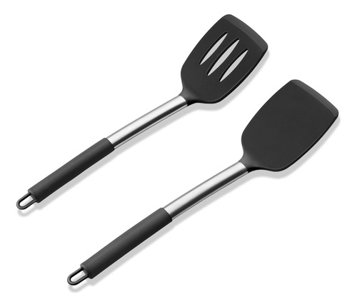 Juego De 2 Espátulas De Silicona Ranuradas Para Cocina
