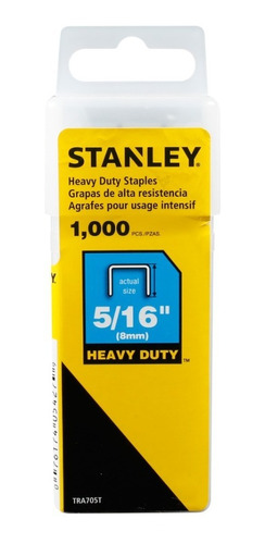 Grapas Trabajo Pesado 5/16'' 8mm 1000 Piezas Stanley | Ed
