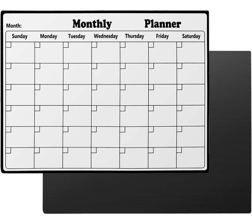 Planeación Nevera Reutilizable Magnetic Calendar Color Monthly Plan