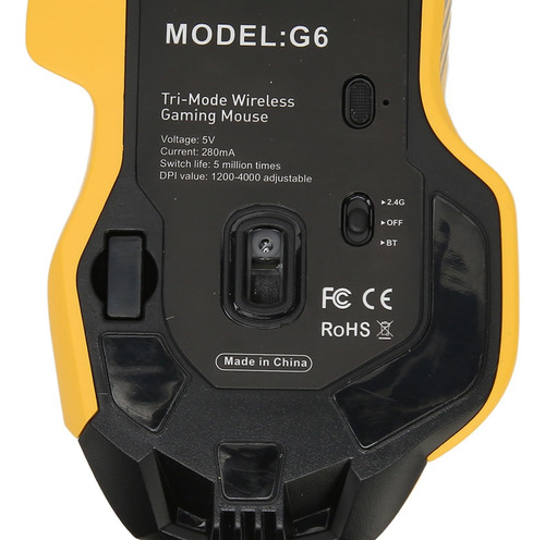 Mouse De Juegos Bluetooth Heeyzoki, Bluetooth Cableado De Mo