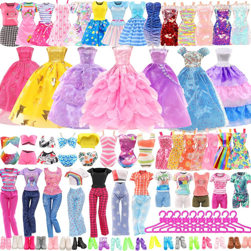 48 Pcs Ropa Y Accesorios De Muñecas 3 Pcs Vestidos De Moda 3