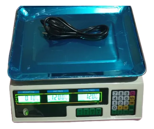 Balanza Digital 40kg Electrónica Doble Visor Blanco 40 Kg