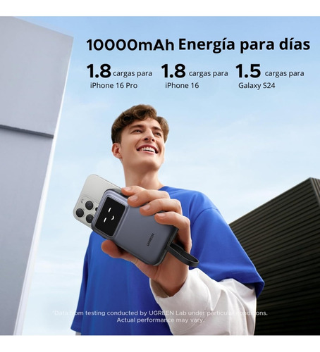 Power Bank Robot Ugreen 10,000mah Usb C 30w Pantalla Tft