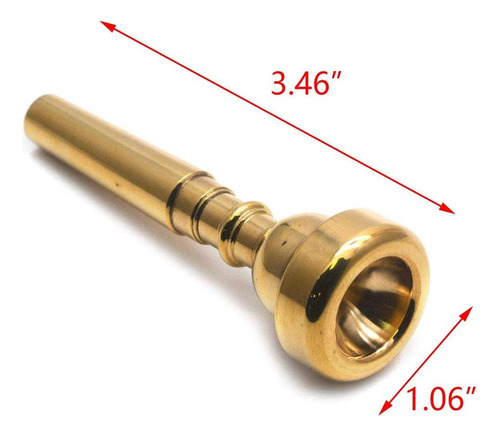 Liyafy 3 Piezas Boquilla De Trompeta Chapada En Oro 3c 5c 7c