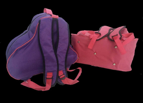 Imagen 3 de 4 de Bolso De Patin Artististico Y Roller Tipo Mochila Estampada