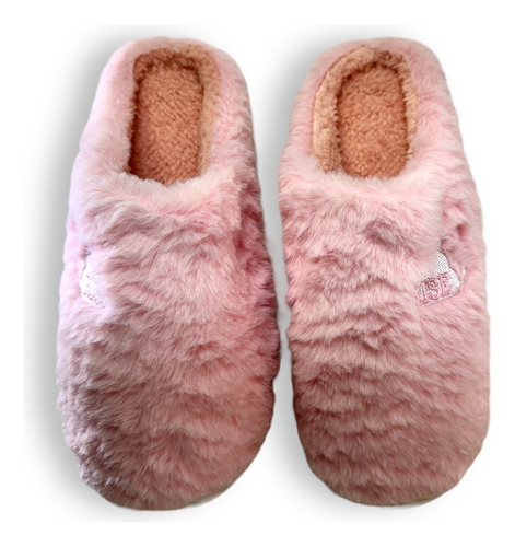 Pantufla Dama Chancla Sandalia Afelpada Con Bordado Nube