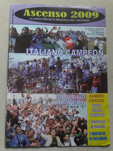 Revista Ascenso 2009 Nº 614 Mayo Italiano Y Midland Campeon