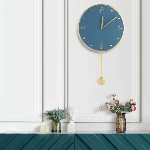 Reloj De Pared Decorativo Moderno Y Simple Con Péndulo