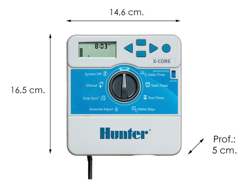 Controlador/programador Riego Hunter X Core 8 Estaciones Int
