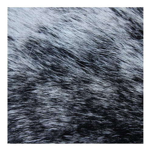 Alfombra de piel completa de buey grande moteado en blanco y negro