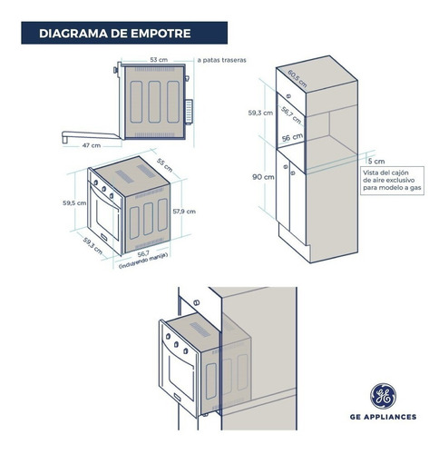 Imagen 8 de 10 de Horno Eléctrico Ge Appliances Negro 60 Cm Hg6035evai0 Outlet