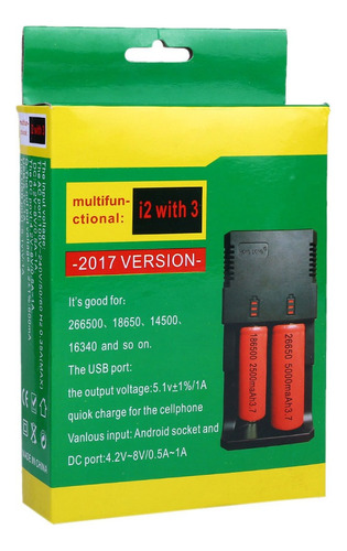 Lithvan - Cargador Multifunción Para 14500 18650 26650
