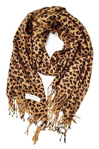 Paskmlna® Animal Print Con Flecos Hombro Pashmina Bufanda  