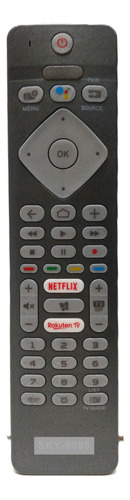 Controle Compativel Para Tv Smart Philips Rakuten Netflix