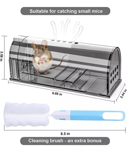 Trampas para ratones humanas reutilizables para ratones de  interior/exterior