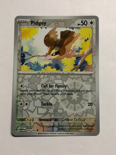 Pidgey Reverse Holo 151  Pokémon Tcg+10 Cartas