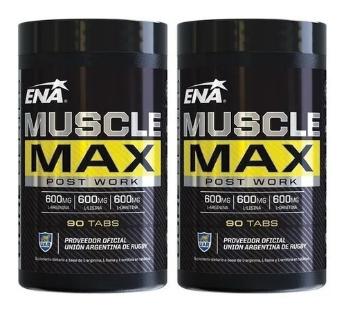 Muscle Max Ena 2 X 90 Tabs Aumenta Masa Muscular