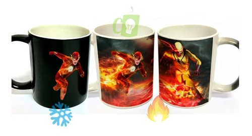 Taza Flash, Taza Magica Flash, Cambia Con Agua Caliente