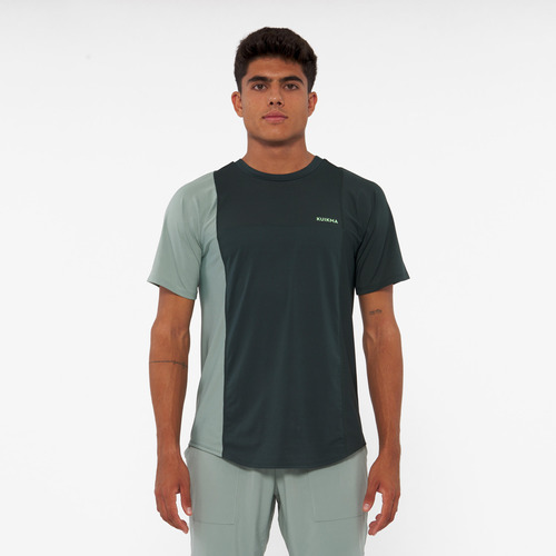 Playera De Pádel Transpirable Verde Para Hombre Dry Kuikma