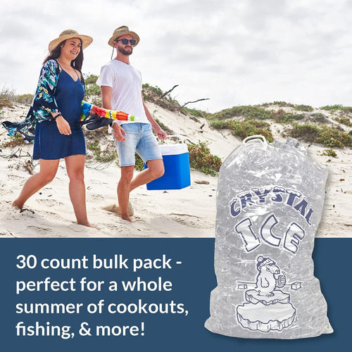 Pinnacle Mercantile, 20 Libras Bolsas De Hielo Con Cordon...