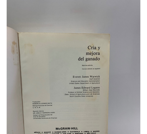 Cría Y Mejora Del Ganado (Usado)