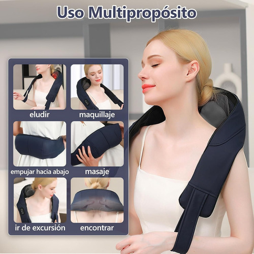 Masajeador De Espalda 4d Y Cuello Alivio Del Dolor Muscular