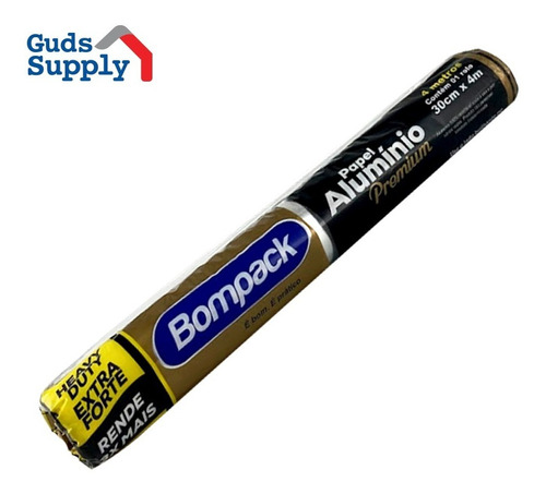Papel De Aluminio Premium Bompack 30cm X 4m Bulto X 25