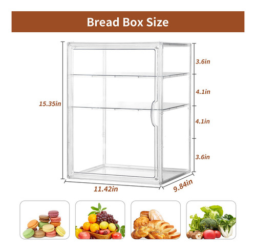 Lxlxxl Vitrina De Panadería De Pastelería Caja De Pan Para