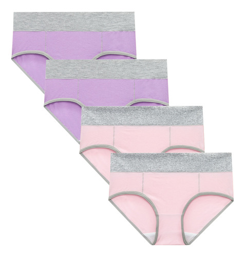 Calzoncillos Suaves De Retazos De Colores Para Mujer, Bragas