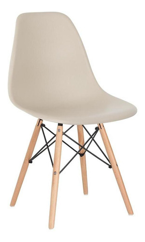 Cadeira  Eames Jantar Cozinha Wood  Dsw  Eiffel Nude