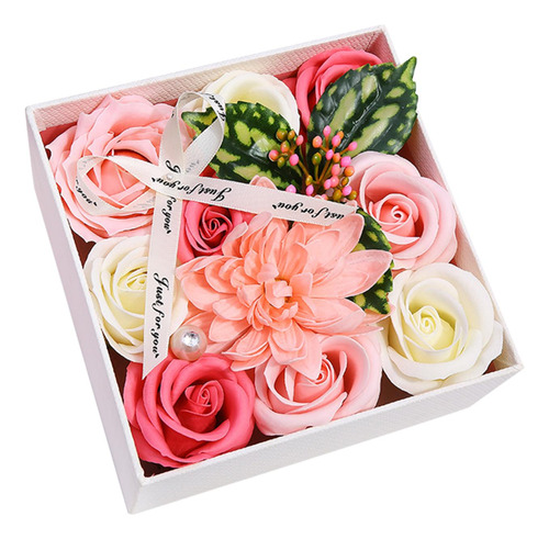 Caja De Regalo De Flores De Jabón Para Damas Y Niñas, Caja