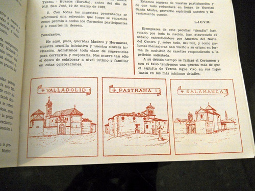 Folleto De Celebraciones En Burgos Iv Centenario Sta Teresa