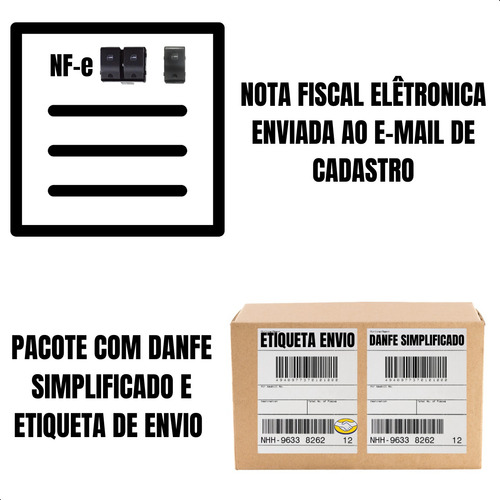 Botão Duplo C/ Botão Simples Vidro Vw Gol G5 A G8 2008 A 22