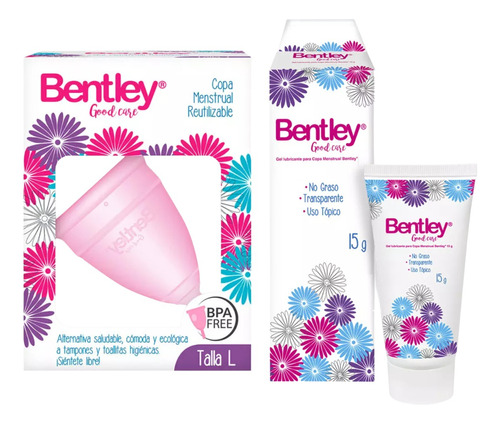 Pack Copa Menstrual Reutilizable Bentley Talla L+ Lubricante