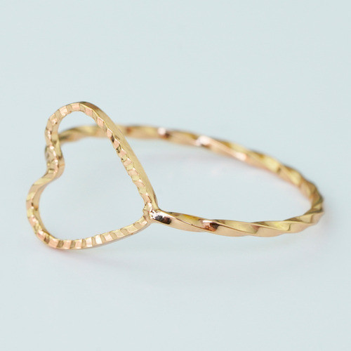 Imagen 4 de 9 de Anillos Compromiso Oro 18k Corazon Joyeria Trenzado Lujo